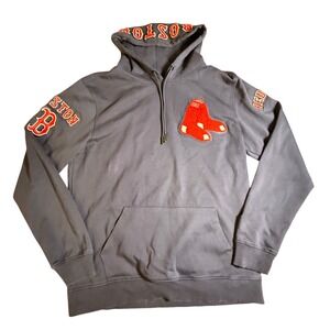 Pro Standard Boston Red Sox Chenille Hoodie Mens L Blue Luxury Athletic Pullover
